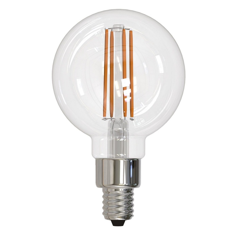 4 Watt G16 Clear, 350  Lumens, E12 base, 120 Volt Light Bulb by Bulbrite