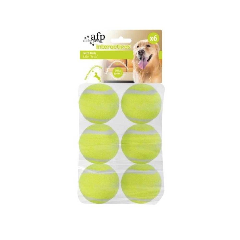 6 Pack Dog Fetch Balls – Heavy Fetch N Treat All For Paws Replacement Ball