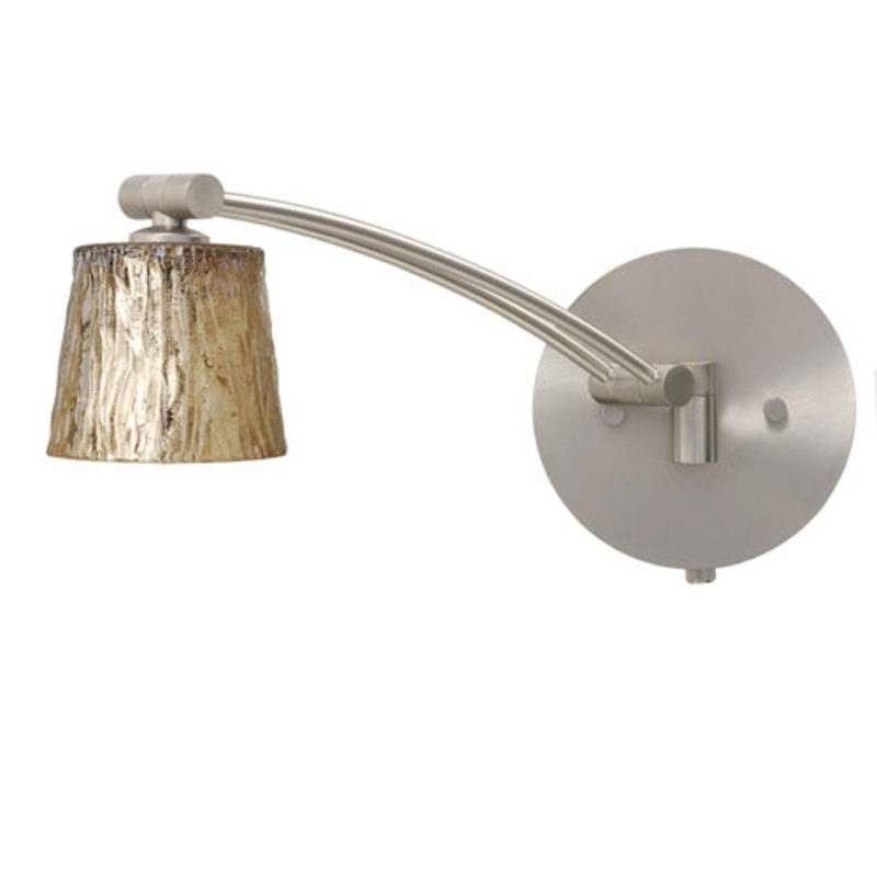 Besa 1WW-5145GF-SN Nico One Light Swing Arm Wall Sconce Satin Nickel (Discontinued)