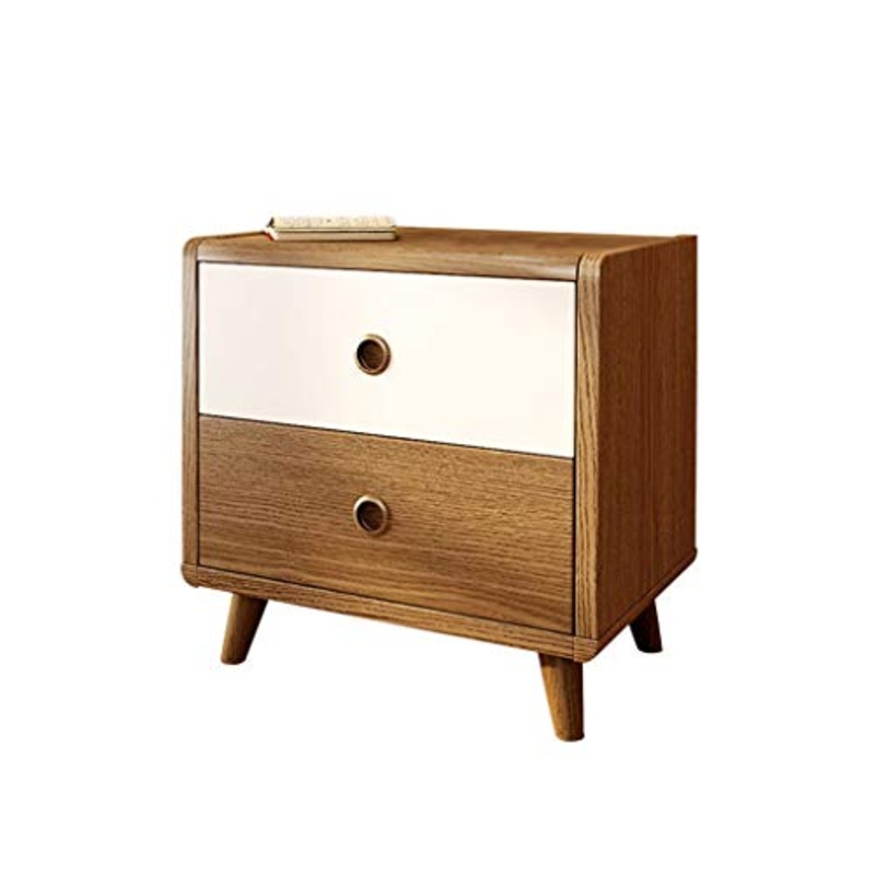 Comodino Moderno Semplice, Mini Armadio in Stile Nordico Armadietto di stoccaggio Spaziale Divano di stoccaggio Laterale Armadio carico 300 kg-61x38x42 cm FANJIANI