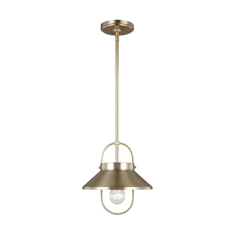 Dormer One Light Pendant Satin Brass
