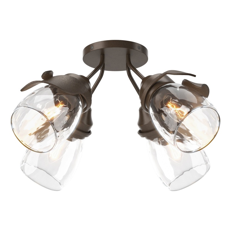 Lapas 4-Light Semi-Flush Bronze Water Glass (LL)