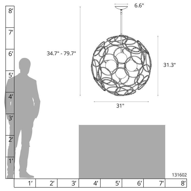 Olympus Orb Pendant Modern Brass