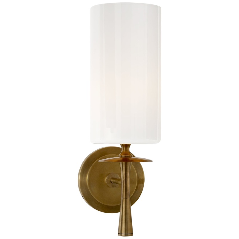 One Light Wall Sconce from the Drunmore Collection in Hand-Rubbed Antique Brass Finish by Visual Comfort Signature