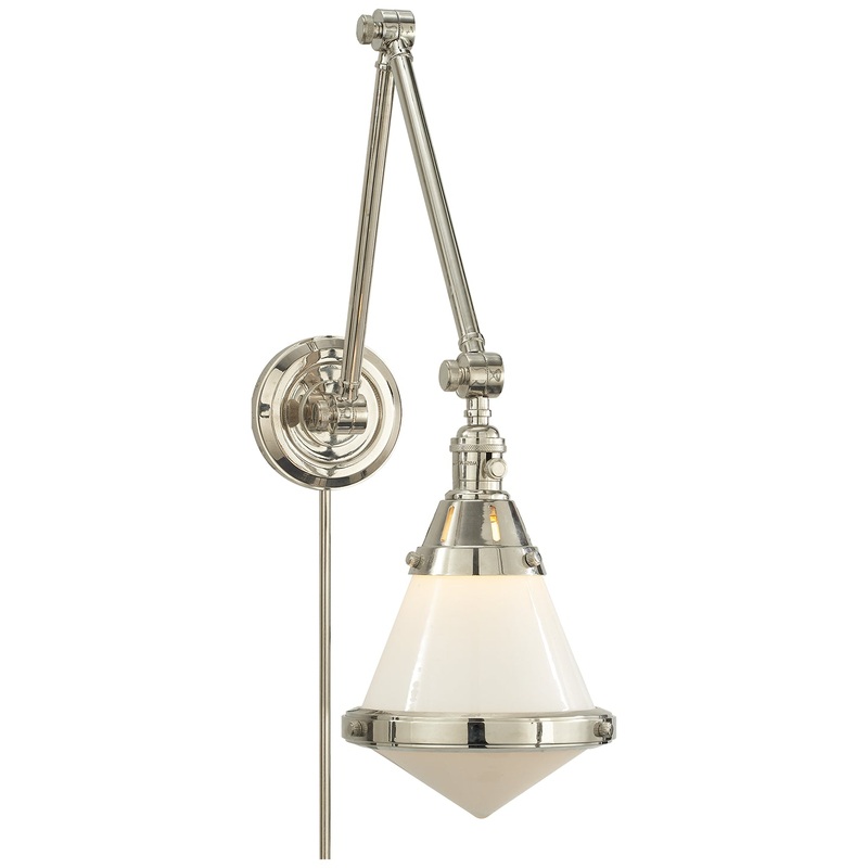 One Light Wall Sconce from the Gale Collection in Polished Nickel Finish by Visual Comfort Signature