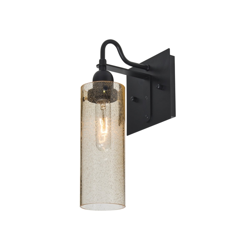 One Light Wall Sconce from the Juni Collection in Black Finish by Besa