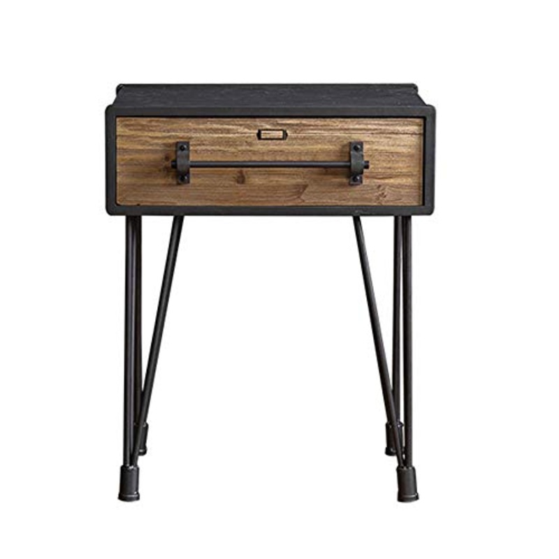 Oupai Tavolini Comodino, Soggiorno Comodino Fianco del Mobile Tavolino con Immagazzinaggio del Cassetto Industriale del Vento Camera Storage Box 18  13  23 Pollici per Soggiorno Camera da Letto
