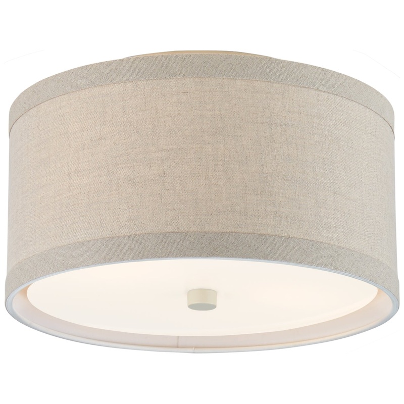 Two Light Flush Mount from the Walker Collection in Light Cream Finish by Visual Comfort Signature
