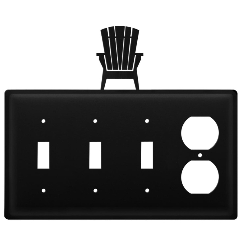 Village Wrought Iron ESSSO-119 Quad Adirondack Triple Switch & Single Outlet CUSTOM Product