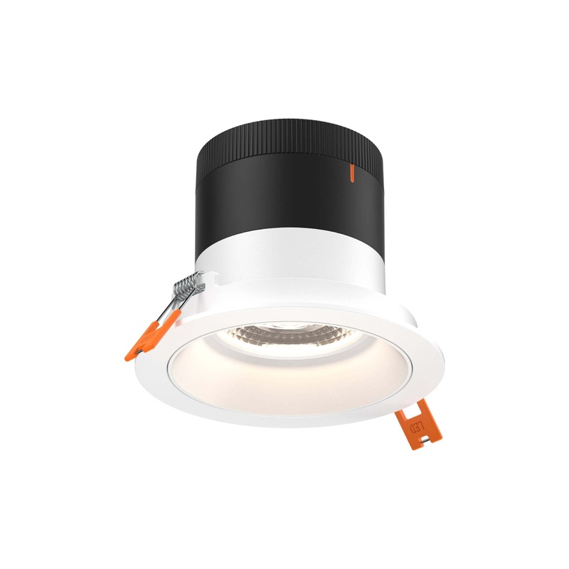 4″ Modular Downlight White with White Trim 60 Degrees Regressed