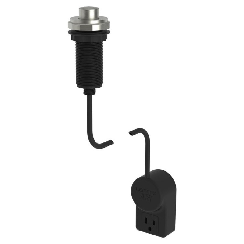 Air Activation Switch Duncan Disposer with Power Adapter Satin Nickel PVD Brass
