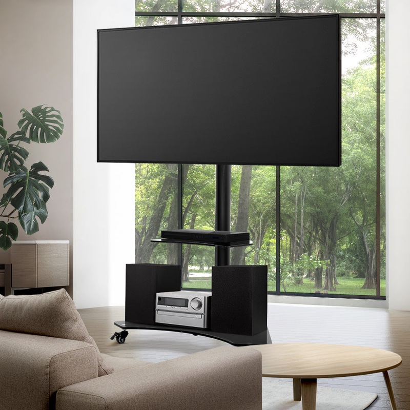 Artiss Mobile TV Stand for 32″-70″ TVs Mount Bracket Portable Solid Trolley Cart