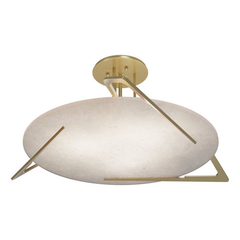 Callisto Semi-Flush Modern Brass