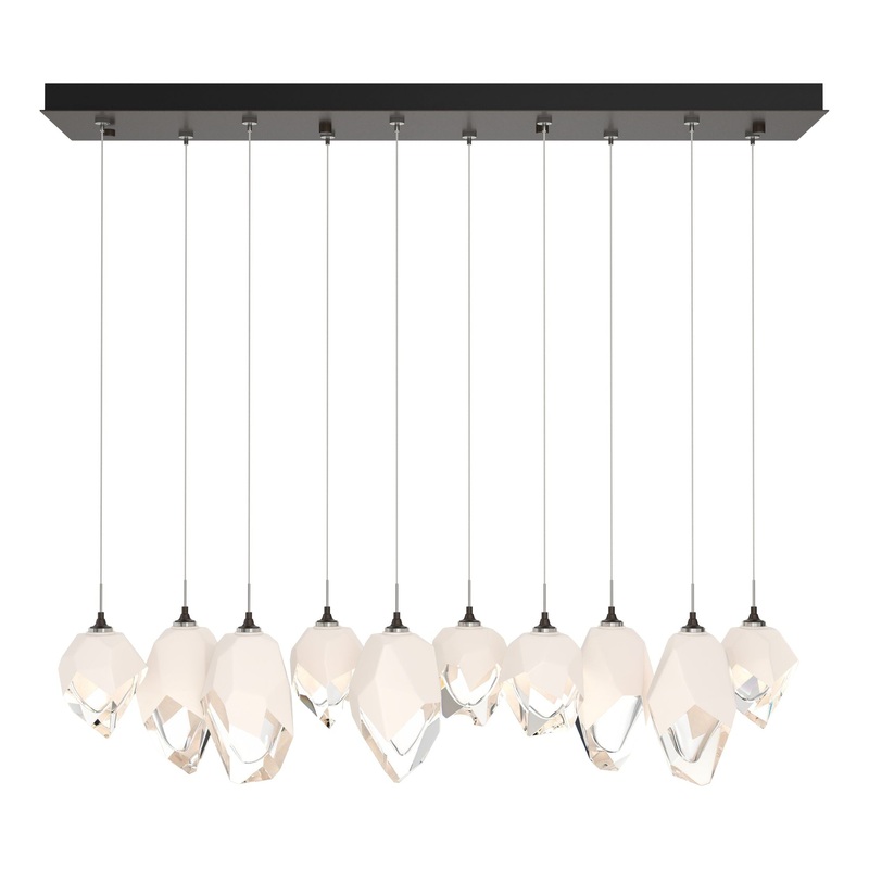 Chrysalis 10-Light Mixed Crystal Pendant Oil Rubbed Bronze White Crystal (WP)