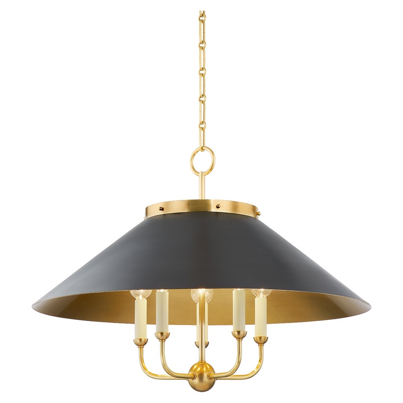 Clivedon 5-Light Chandelier Aged Brass/Distressed Bronze