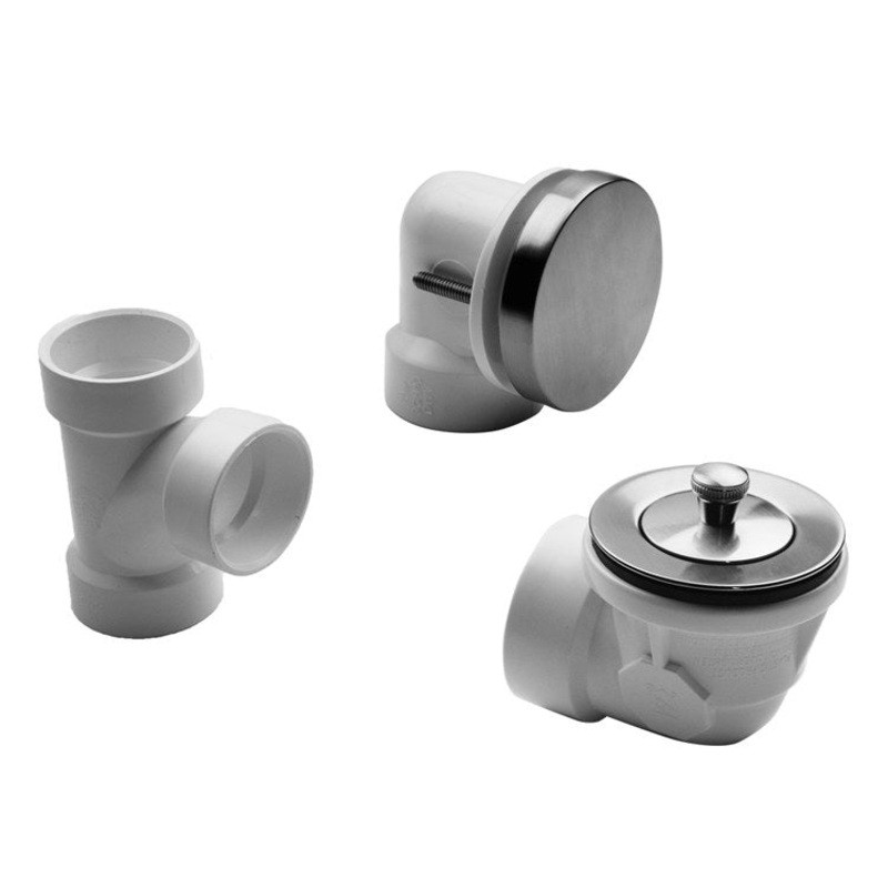 Drain Kit Polished Nickel Brass Includes Lift & Turn Strainer with Round No Hole Faceplate Half Kit