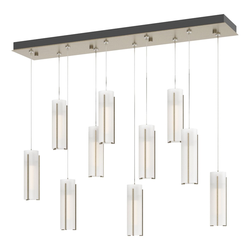 Exos Glass 10-Light Pendant Soft Gold Opal Glass (GG)