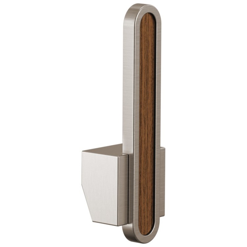 Handle Kit Frank Lloyd Wright Zinc 1 Arc Lever Brilliance Stainless/Wood Inlay ADA for Pull Down Kitchen Faucet