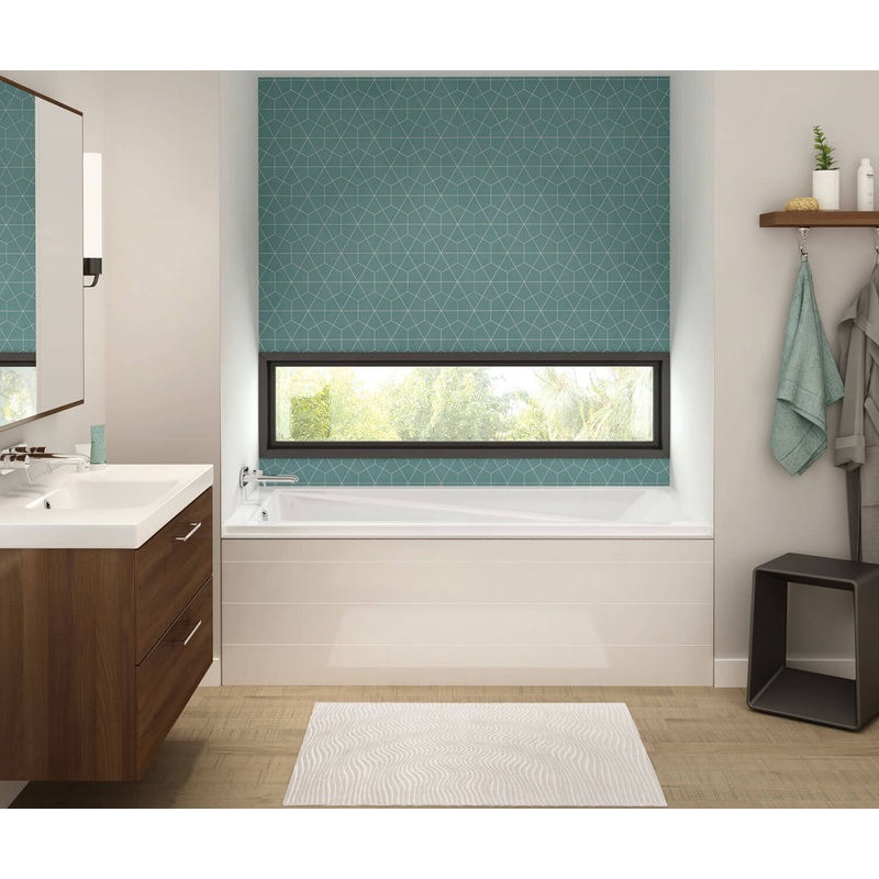 MAAX 106171-R-103-001 Exhibit 6036 IF Acrylic Alcove Right-Hand Drain Aeroeffect Bathtub in White