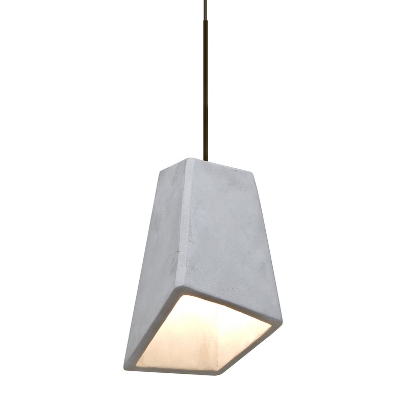 One Light Pendant from the Skip Collection in Bronze Finish by Besa