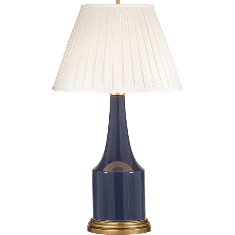 One Light Table Lamp from the Sawyer Collection in Midnight Blue Porcelain Finish by Visual Comfort Signature