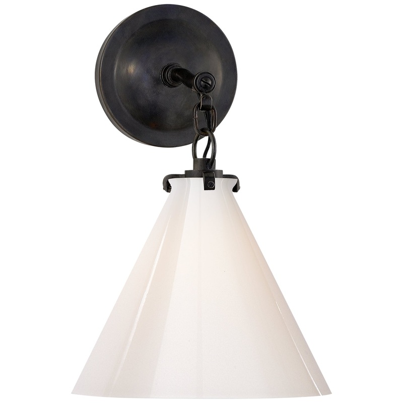 One Light Wall Sconce from the Katie Conical Collection in Bronze Finish by Visual Comfort Signature