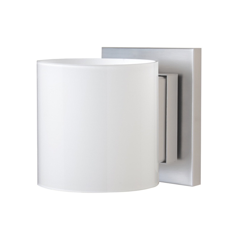One Light Wall Sconce from the Pogo Collection in Satin Nickel Finish by Besa