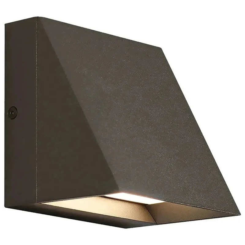Pitch Single Outdoor Wall Bronze 3000K