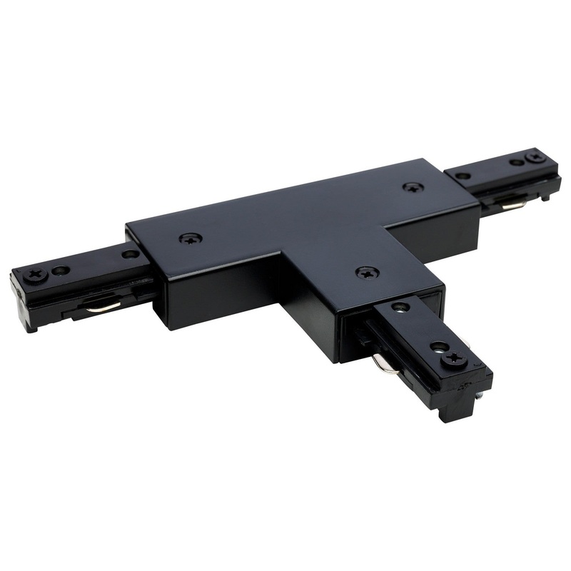 T Connector Rev Polarity in Black Finish by Nuvo Lighting