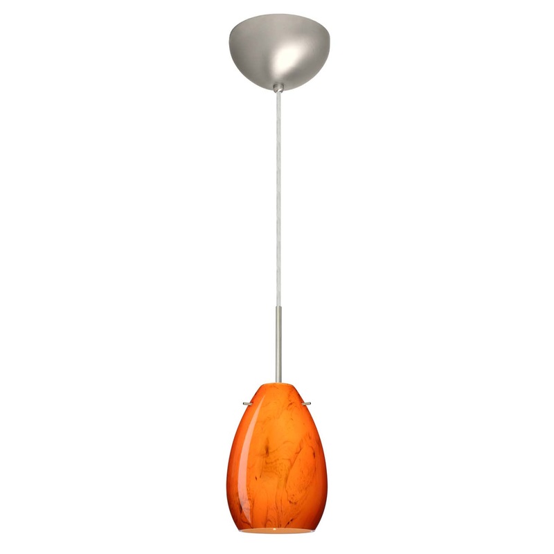 Besa 1BC-1713HB-SN Pera One Light Pendant Satin Nickel
