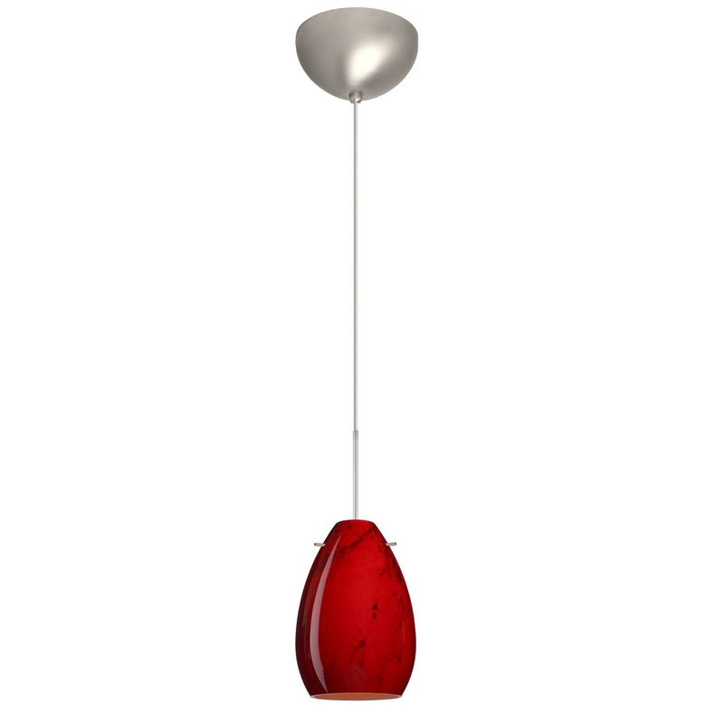 Besa 1XC-1713MA-SN Pera One Light Pendant Satin Nickel