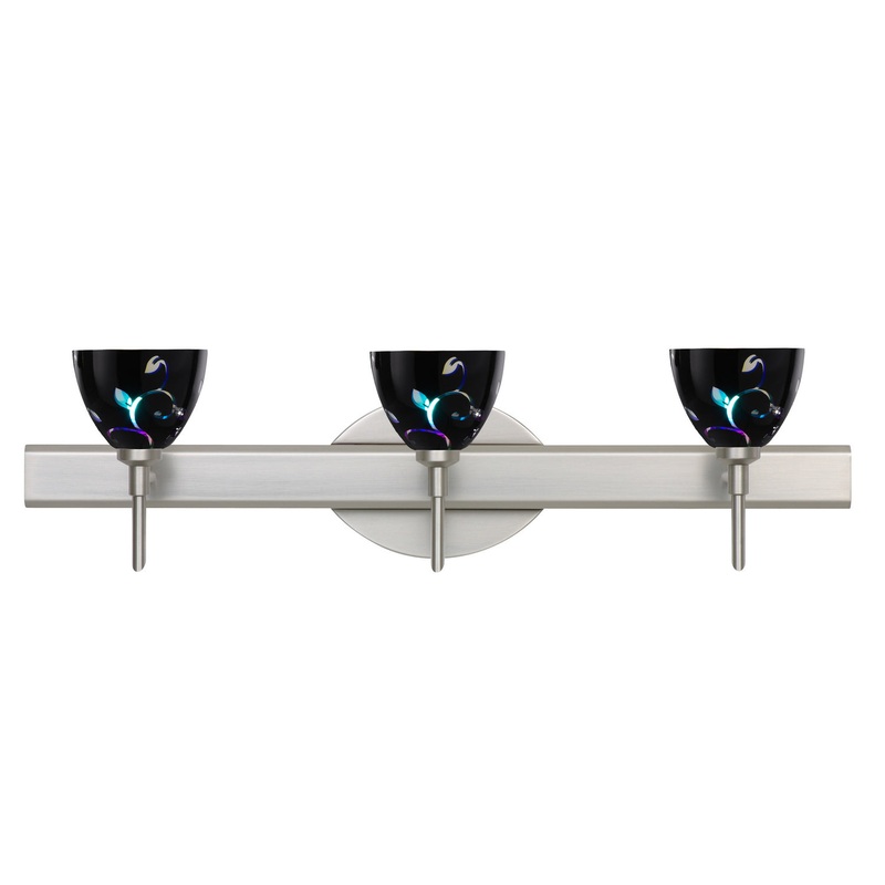 Besa 3SW-1858VB-SN Divi Three Light Wall Sconce Satin Nickel