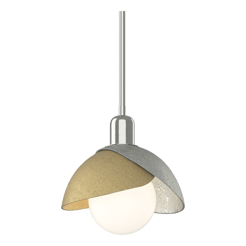 Brooklyn Double Shade Mini Pendant Sterling Modern Brass