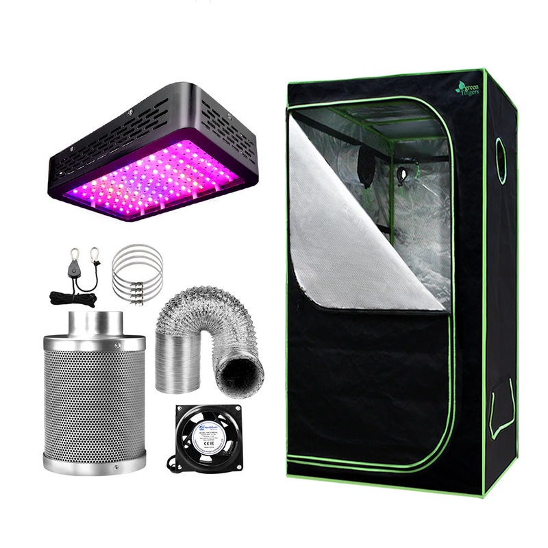 Green Fingers Grow Tent Light Kit 80x80x160CM 1000W LED 4″ Vent Fan,Green Fingers Grow Tent Light Kit LED 1000W Full Spectrum 4″ Vent 80x80x160CM