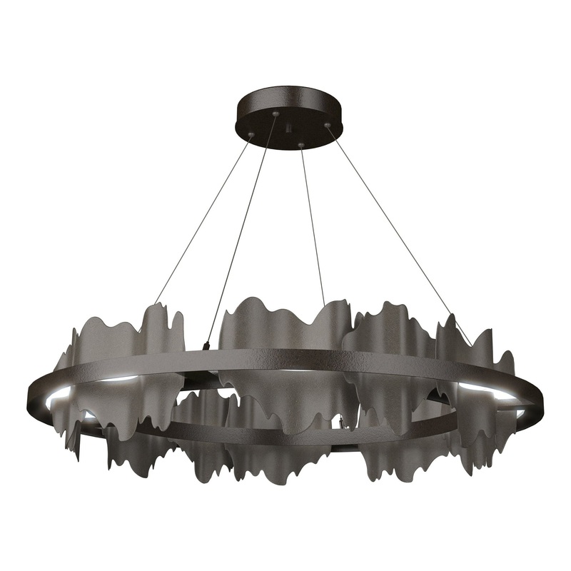 Hildene Circular LED Pendant Oil Rubbed Bronze Dark Smoke