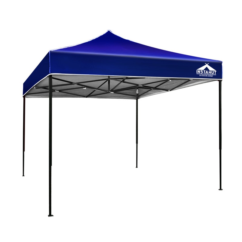 Instahut Gazebo Pop Up Marquee 3×3 Folding Tent Outdoor Camping 500D Oxford Blue