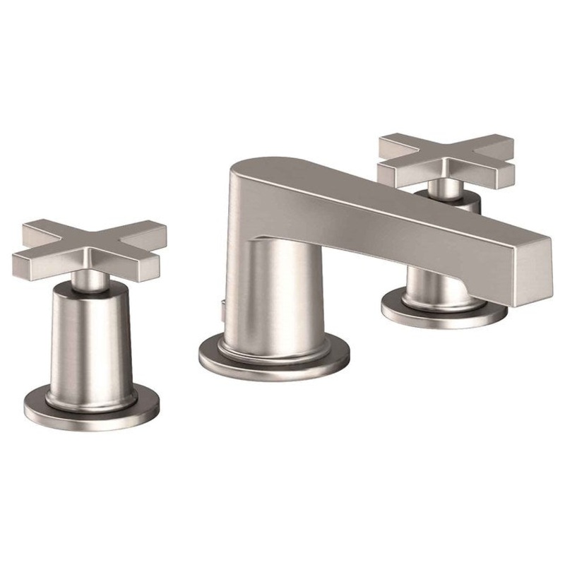 Lavatory Faucet Dorrance Widespread 8 to 20 Inch Spread 2 Cross ADA Satin Nickel PVD 1.2 Gallons per Minute Brass Spout Height 2-5/16 Inch