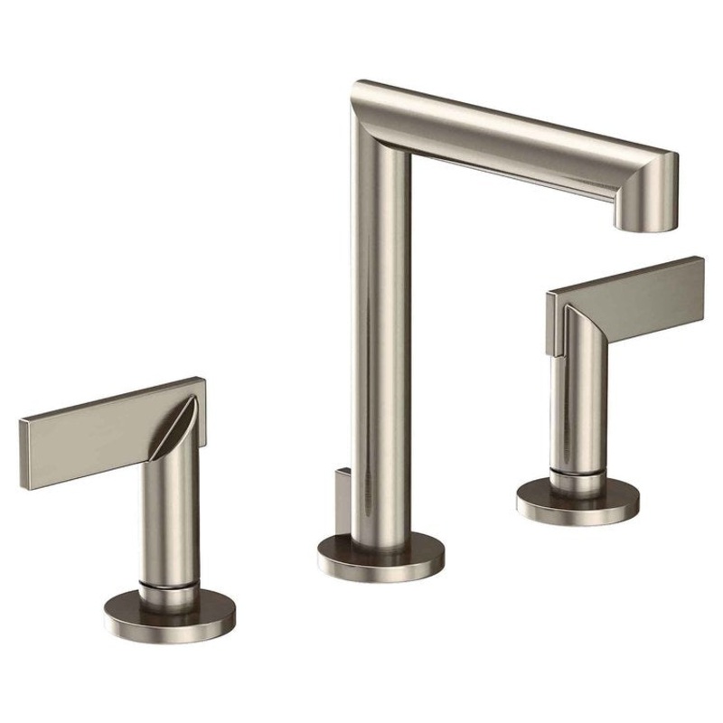 Lavatory Faucet Keaton Widespread 8 to 20 Inch Spread 2 Lever ADA WaterSense Antique Nickel 1.2 Gallons per Minute Pop-Up 3 Hole