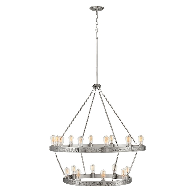 LED Chandelier from the Everett Collection in Brushed Nickel Finish by Hinkley
