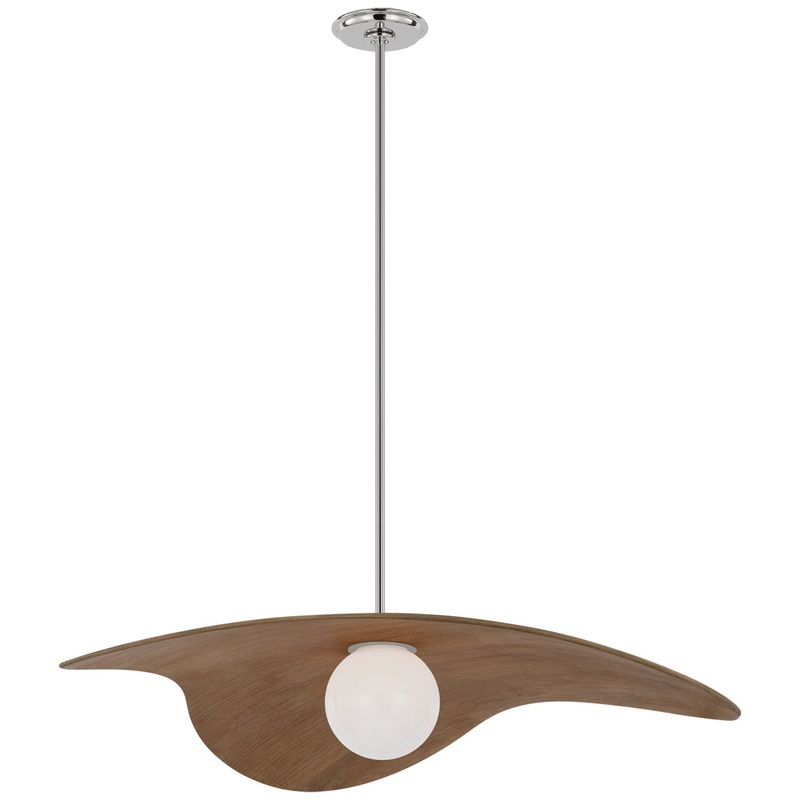 LED Pendant from the Mahalo Collection in Polished Nickel Finish by Visual Comfort Signature