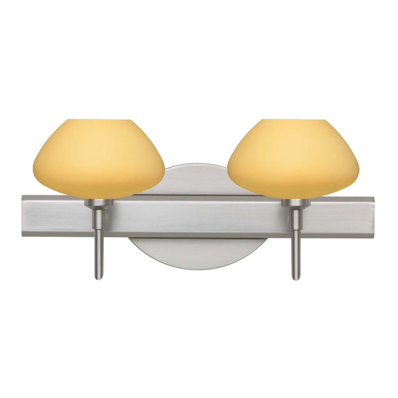 Two Light Wall Sconce from the Peri Collection in Satin Nickel Finish by Besa