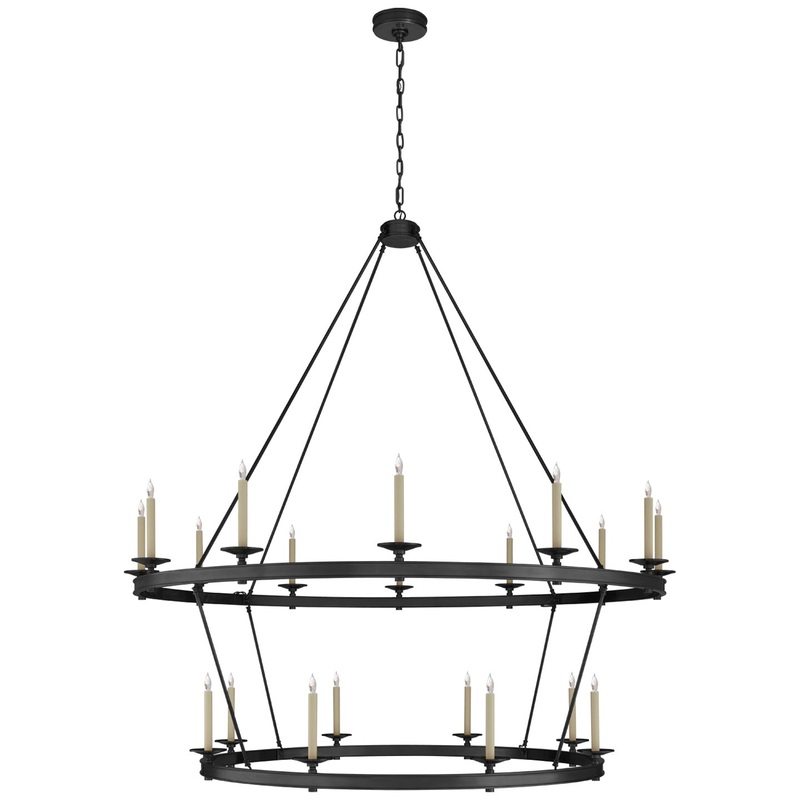 20 Light Chandelier from the Launceton Collection in Bronze Finish by Visual Comfort Signature