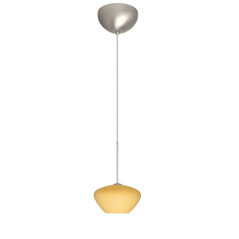 Besa 1XC-5410VM-LED-SN Peri One Light Pendant Satin Nickel