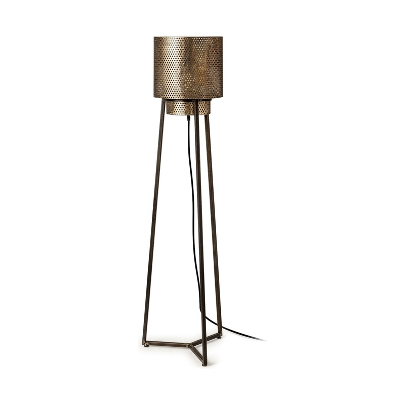 Chaudron Floor Lamp Black Metal | Gold Metal