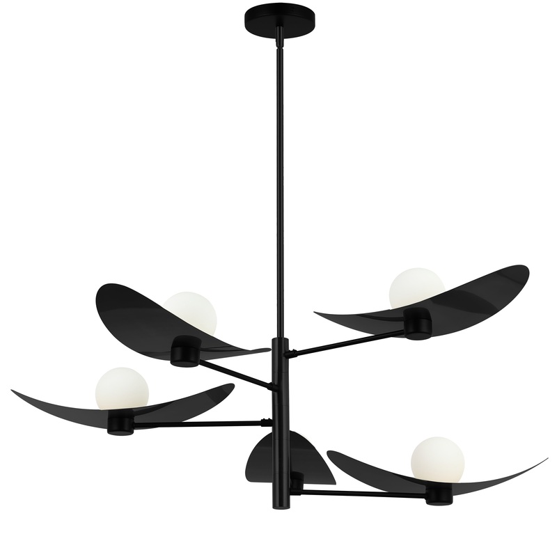 Christobel 5-Light Chandelier Matte Black