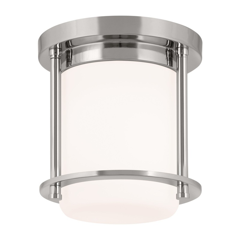 Kichler 52596PN One Light Flush Mount, Polished Nickel