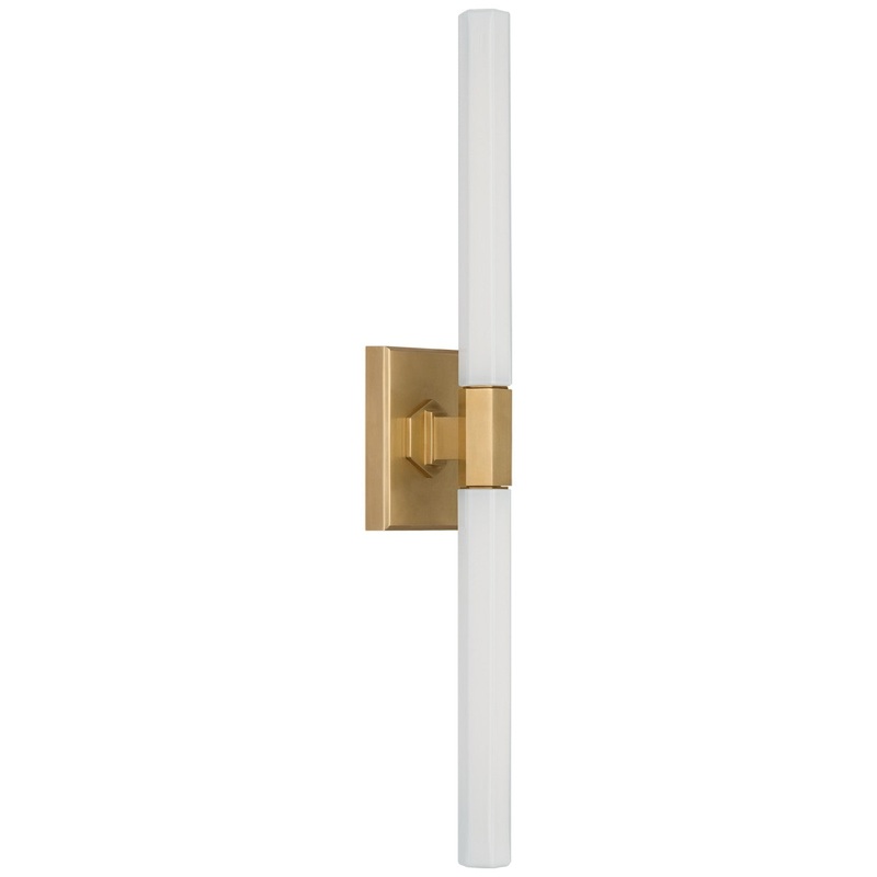 LED Bath Light from the Hawthorne Collection in Antique-Burnished Brass Finish by Visual Comfort Signature