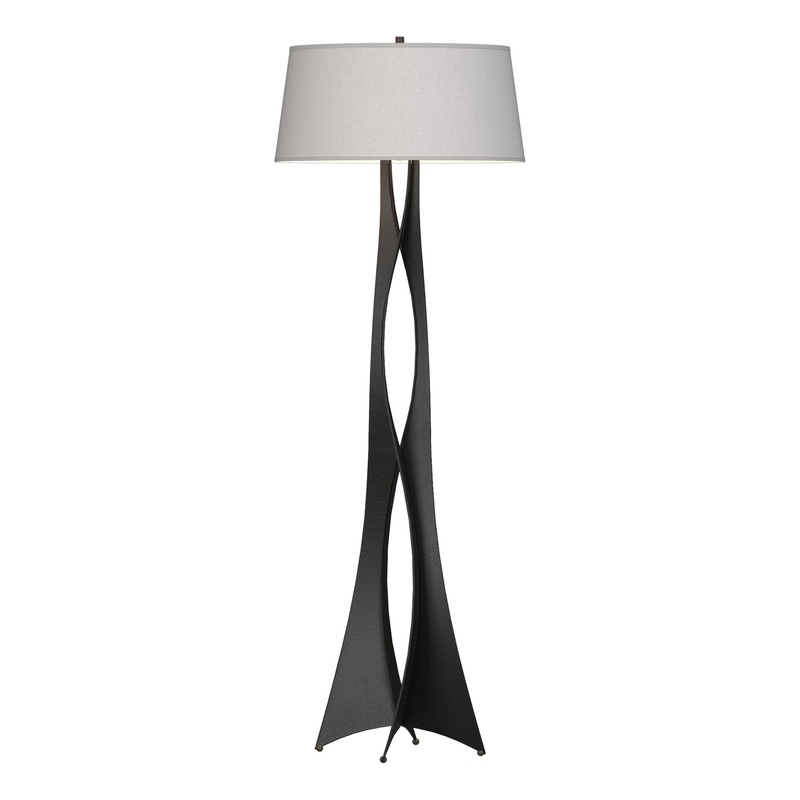 Moreau Floor Lamp Black Flax Shade (SE)