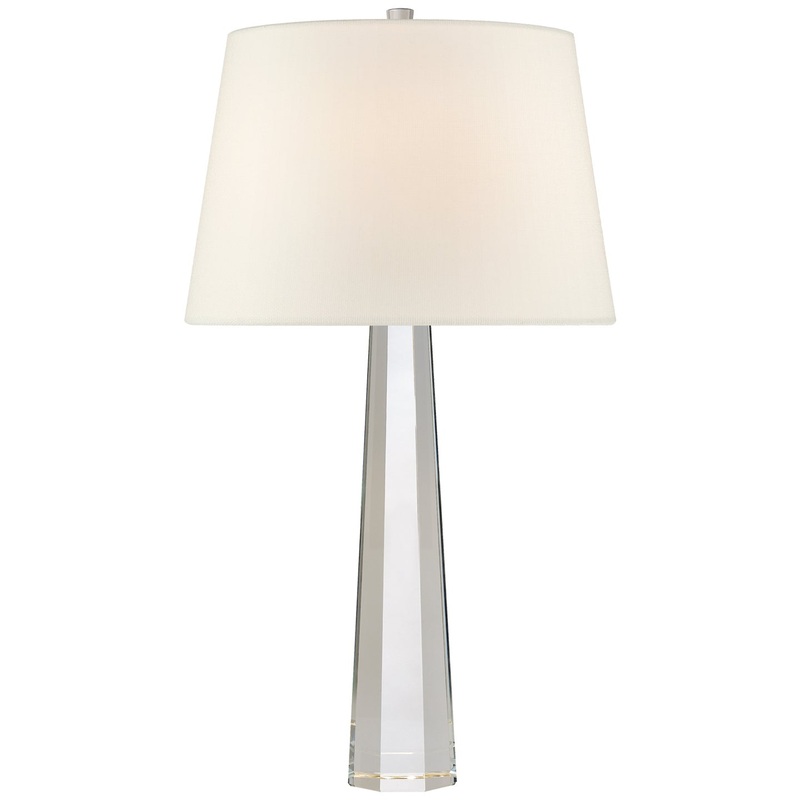 One Light Table Lamp from the Fluted Spire Collection in Crystal Finish by Visual Comfort Signature