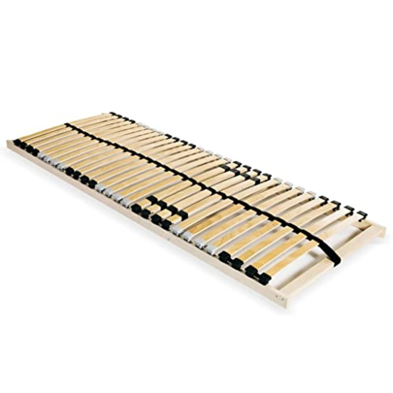 vidaXL Legno Faggio Rete a Doghe 7 Zone con 28 Doghe 90x200cm Telaio Giroletto